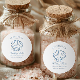 Sticker Rond Enterrements de vie de jeune fille Coquillages et 