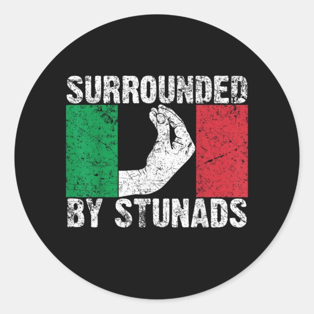 Sticker Rond Entouré de Stunads (Devant)