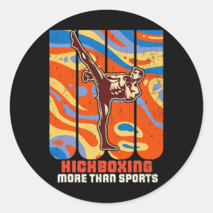 Sticker Rond Entraînement d'arts martiaux Kickboxing Karaté Tae