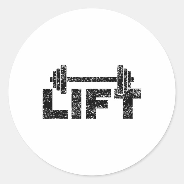 Sticker Rond Entraînement de levage de poids de musculation Gym (Devant)