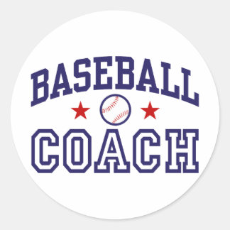 Sticker Rond Entraîneur de baseball