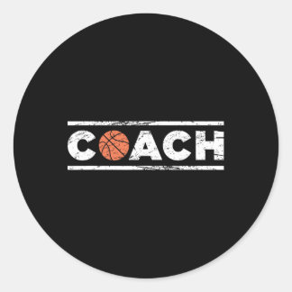 Sticker Rond Entraîneur de basket-ball en détresse