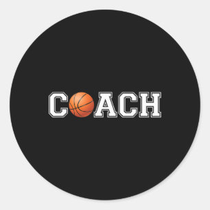 Sticker Rond Entraîneur De Basketball Coach De Sport Personnel 