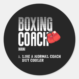 Sticker Rond Entraîneur de boxe Funny Sports Définition Entraîn