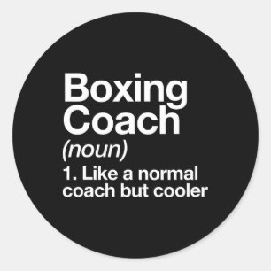 Sticker Rond Entraîneur de boxe Funny Sports Définition Entraîn