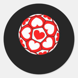 Sticker Rond Entraîneur de football Valentine's Day pour les ga