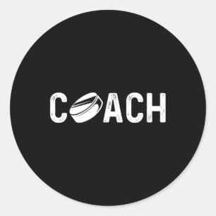 Sticker Rond Entraîneur de hockey Joueur de hockey sur glace Ca