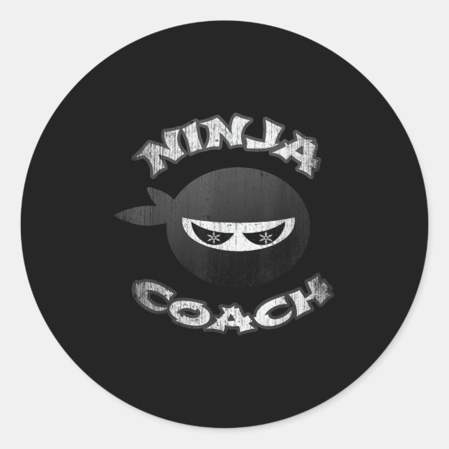 Sticker Rond Entraîneur Ninja Multitâche Team Entraîneur Confér (Devant)