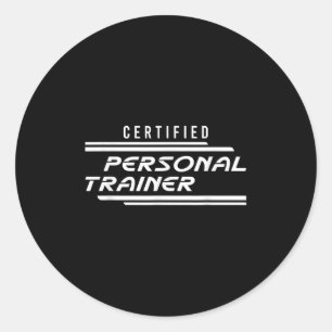 Sticker Rond Entraîneur personnel certifié Fitness Instructor G