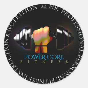 Sticker Rond Entraîneur personnel de conditionnement physique S
