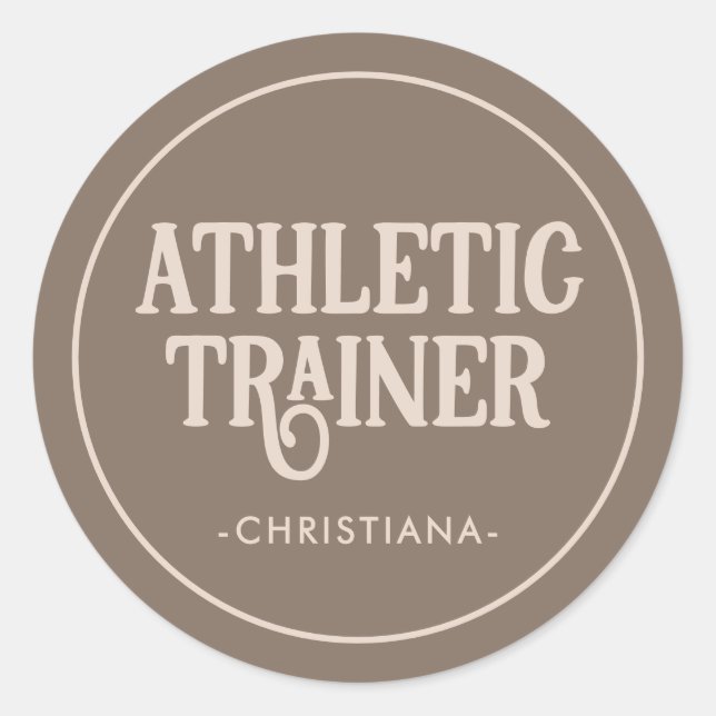Sticker Rond Entraîneur sportif (Devant)