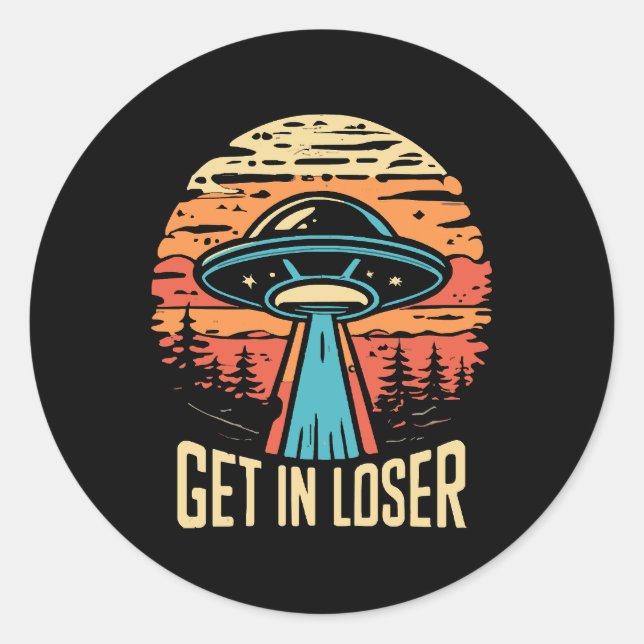 Sticker Rond Entre dans perdant (Devant)
