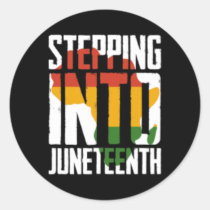 Sticker Rond Entrée Dans Le 10E Junetten Afro Femme Et Homme No