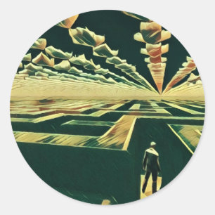 Sticker Rond Entrée Maze