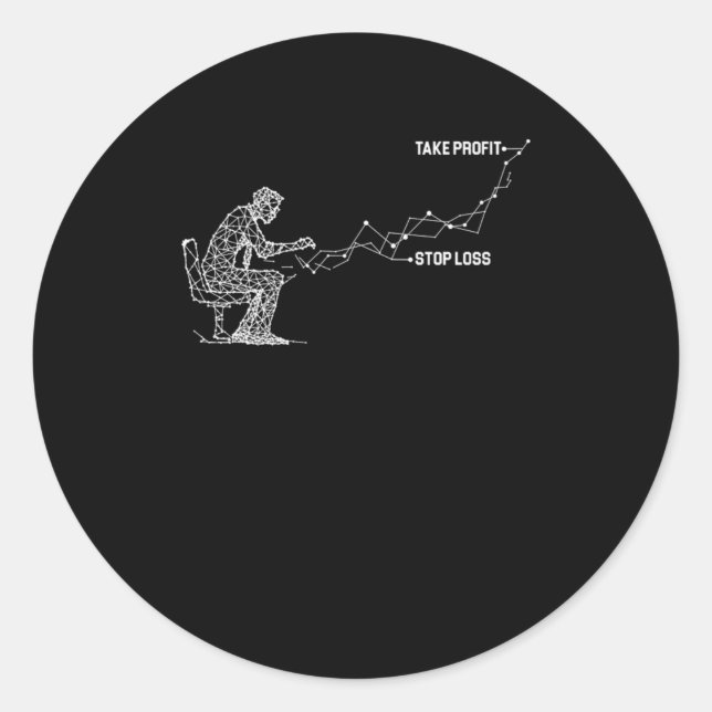 Sticker Rond Entrepreneur Investisseur Forex Stock Market Trade (Devant)