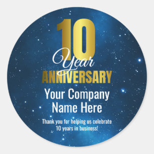 Sticker Rond Entreprise 10 ans d'affaires