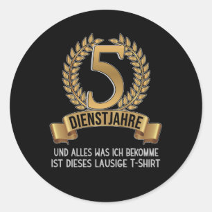 Sticker Rond Entreprise 5 ans Anniversaire Entreprise