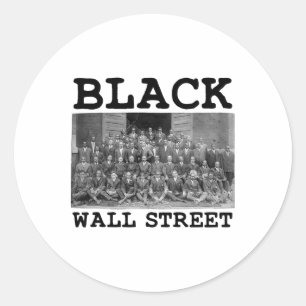 Sticker Rond Entreprise Afro-Américaine Histoire Noire Mur Noir