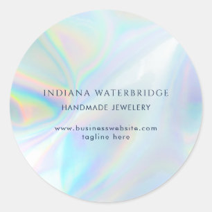 Sticker Rond Entreprise artisanale moderne iridescent personnal