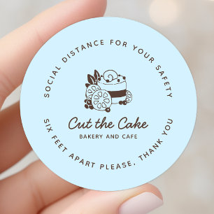 Sticker Rond Entreprise de Boulangerie Pâtisserie Logo Gâteau D