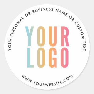 Sticker Rond Entreprise de logos personnalisés pour entreprises