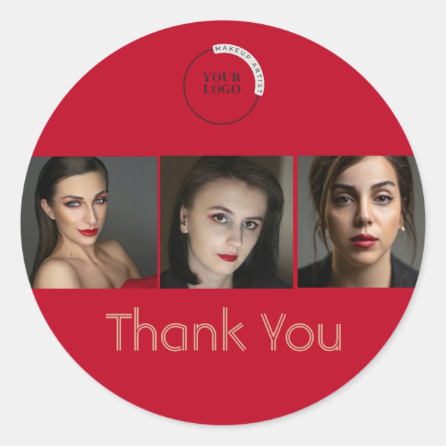 Sticker Rond Entreprise de Maquillage  (Devant)