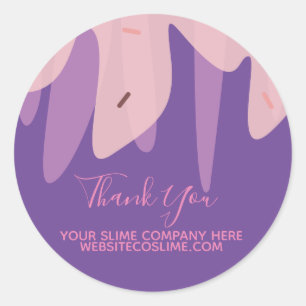 Sticker Rond Entreprise de Slime Marque Colorée