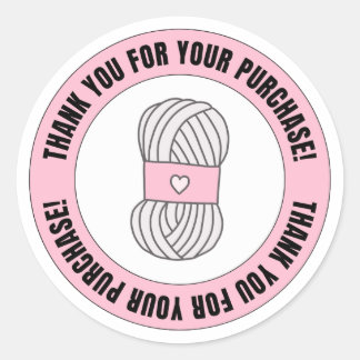Sticker Rond Entreprise de tricot et crochet 