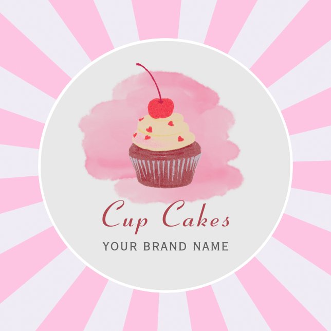 Sticker Rond Entreprise moderne de Pinkcupcake  (Créateur téléchargé)