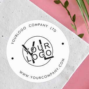 Sticker Rond Entreprise professionnelle Black Logo Entreprise