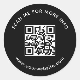 Sticker Rond Entreprise Professionnelle QR Code Analyse-Moi Pou