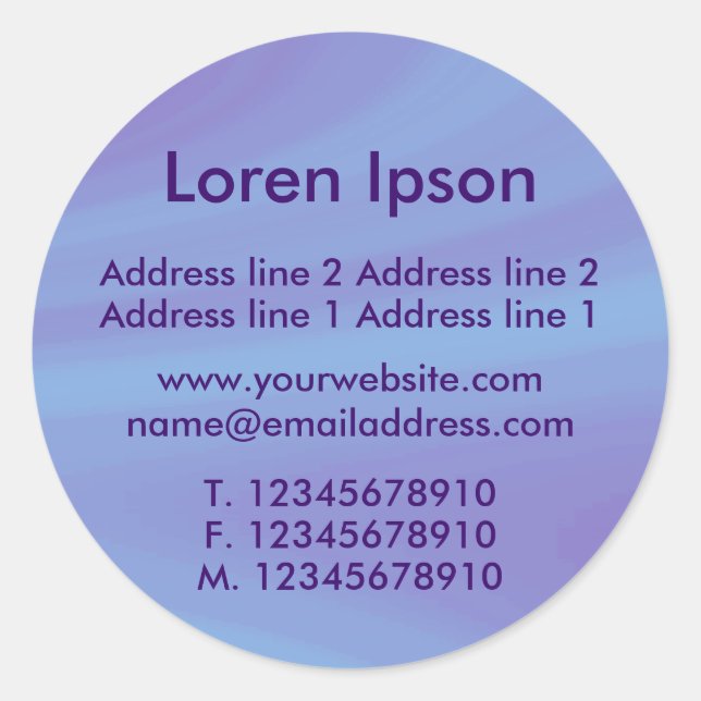 Sticker Rond Entreprise/profil Ciel Polaire (Devant)