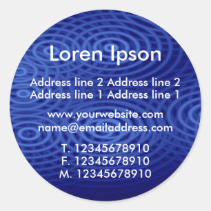 Sticker Rond Entreprise / profil en bleu pluie électrique