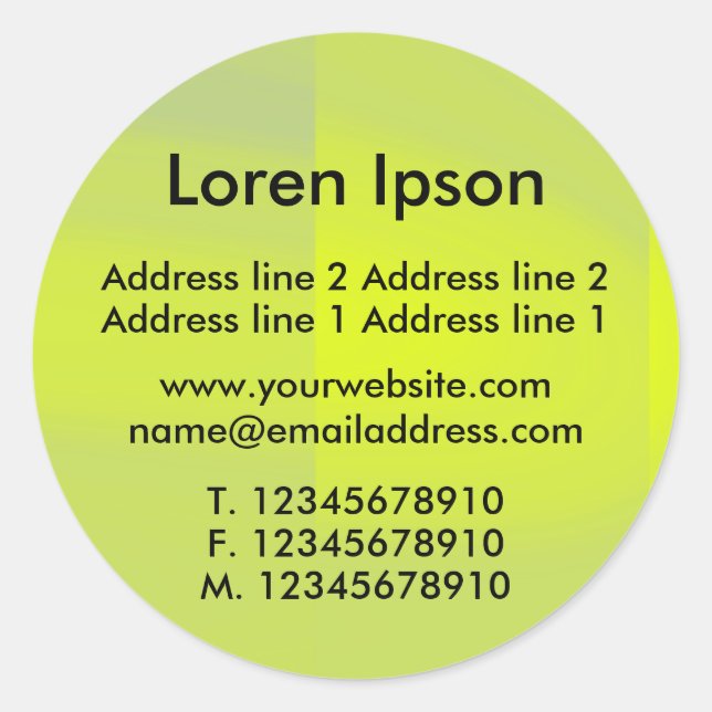 Sticker Rond Entreprise/profil Lime Aid (Devant)