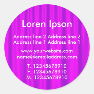 Sticker Rond Entreprise/profil pourpre satin