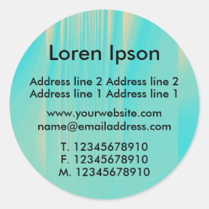 Sticker Rond Entreprise/profil Turquoise et orange