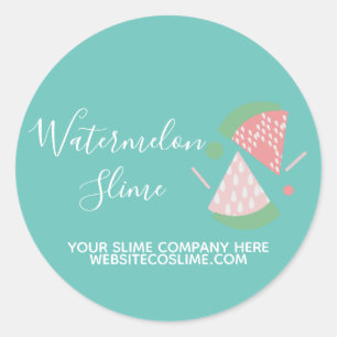 Sticker Rond Entreprise Slime Branding Watermelon