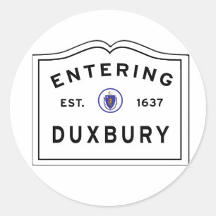 Sticker Rond Entrer dans la ville de DUXBURY