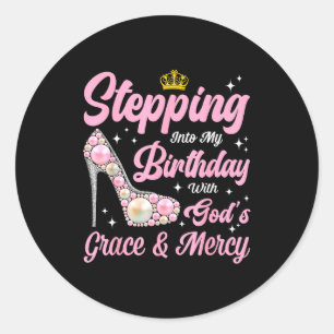 Sticker Rond Entrer dans mes chaussures à talons hauts pour fem