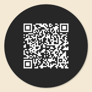 Sticker Rond Entrer l'URL et créer un code QR numérisable Bla