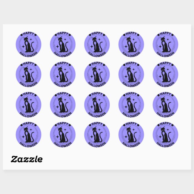 Sticker Rond Entrez dans l'Halloween (Feuille)