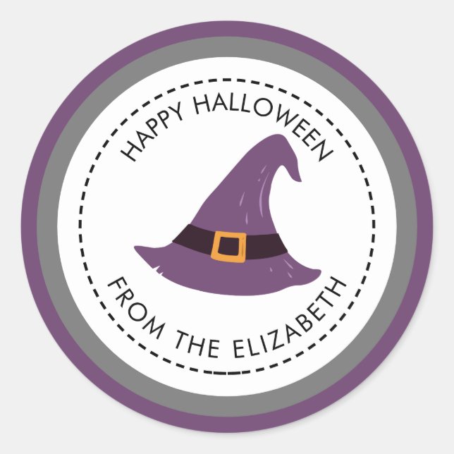 Sticker Rond Entrez dans l'Halloween (Devant)