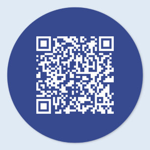 Sticker Rond Entrez l'URL du code QR généré instantanément Bl