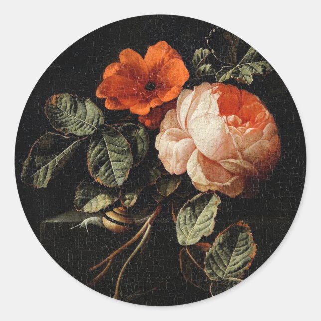 STICKER ROND ENVELOPE SEAL : TOUJOURS VIE : ELIAS VAN DEN BROEK (Devant)