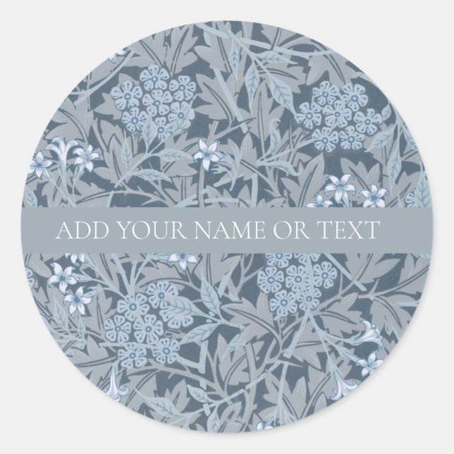 STICKER ROND ENVELOPE SEAL : WILLIAM MORRIS : (Devant)