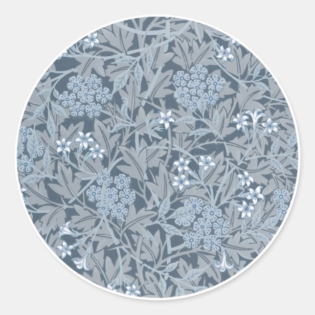 STICKER ROND ENVELOPE SEAL : WILLIAM MORRIS : JASMINE (Devant)
