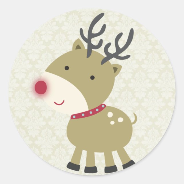 Sticker Rond Enveloppe 20 - 1,5" Reindeer (Devant)