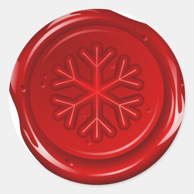 Sticker Rond enveloppe cire scellée de noël (Devant)