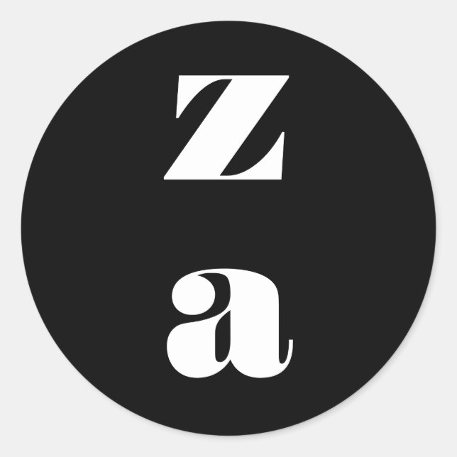 Sticker Rond Enveloppe de cadeau de mariage Monogram Bold noir  (Devant)