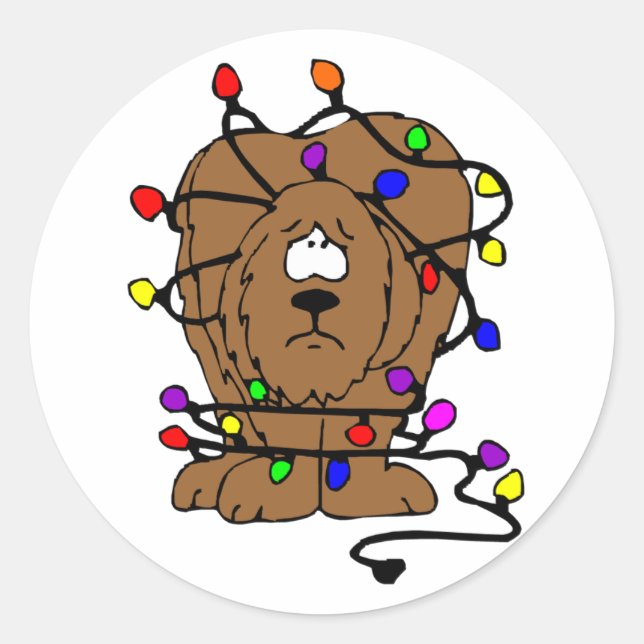 Sticker Rond Enveloppe de cartes de Noël personnalisable (Devant)